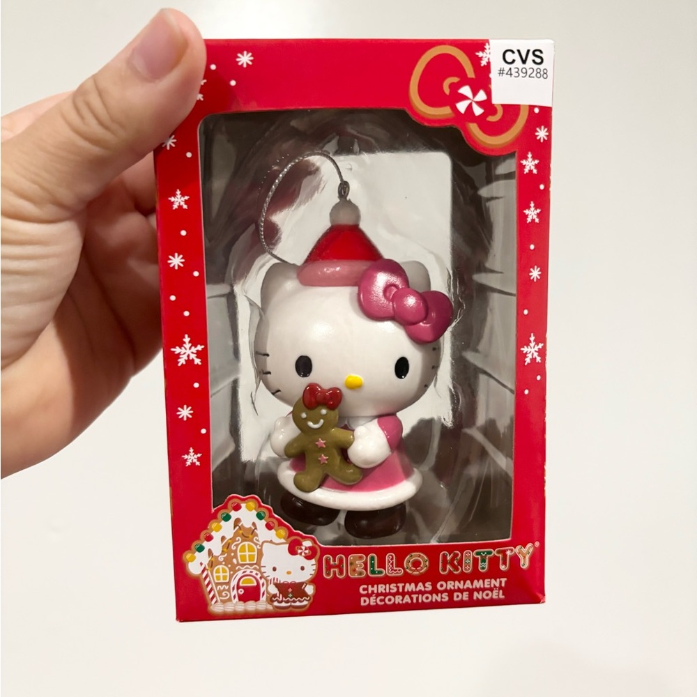 Hello Kitty Holiday Ornament - Pink and Red